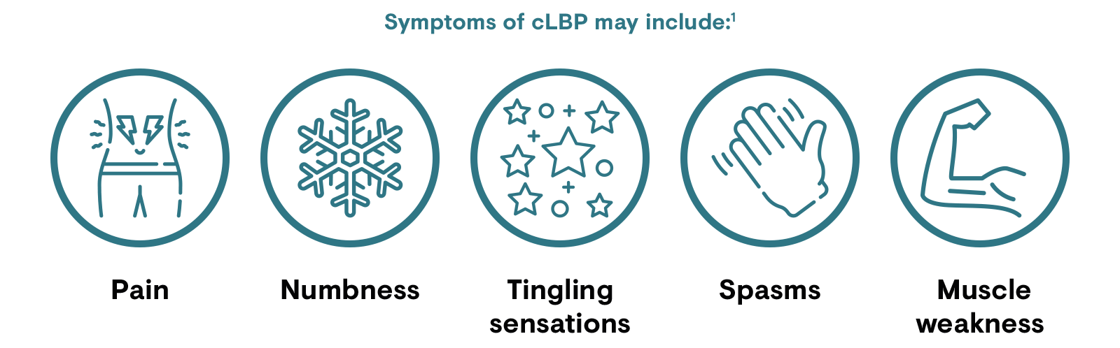 Symptoms of cLBP may include
